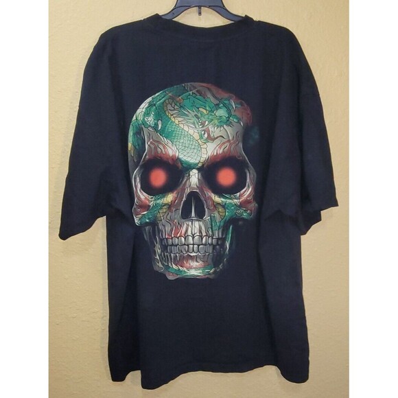 Jays Rock Skull Studded Black TShirt Mens Size XXXL 3XL Colorful Piercings - Picture 4 of 11